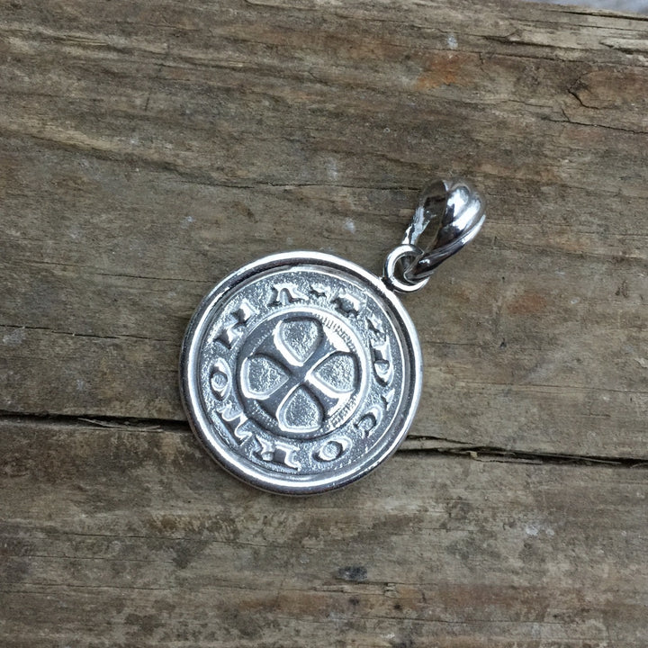 Cortona Coin Pendant in Silver