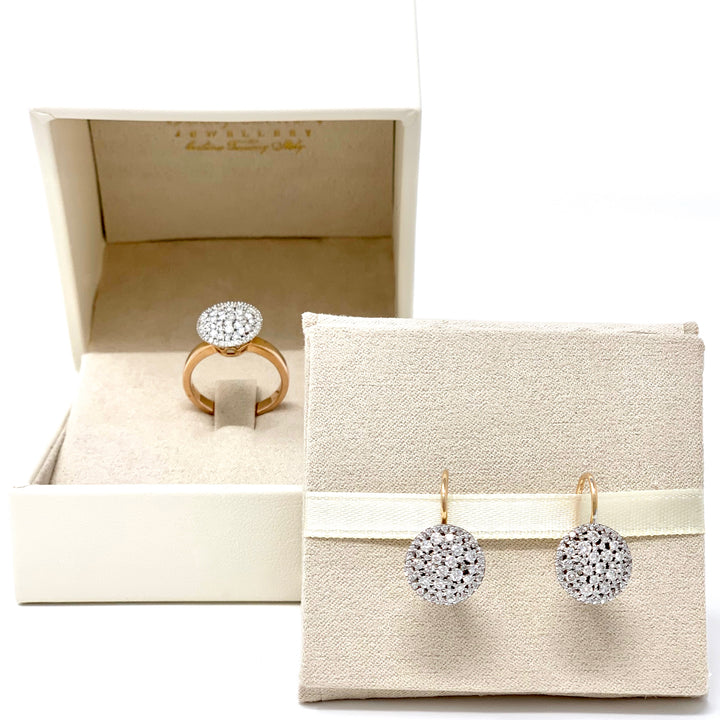 Wish Earrings in 18K Rose Gold & White Gold